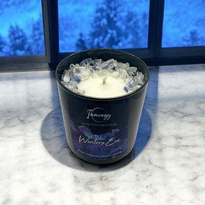 Limited Edition: Winter's Eve Crystal Candle  | Coconut-Soy Wax Candle, 9oz - Tampa Home & Garden Store