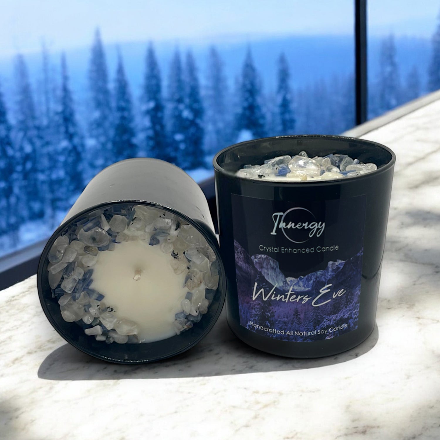 Limited Edition: Winter's Eve Crystal Candle  | Coconut-Soy Wax Candle, 9oz - Tampa Home & Garden Store