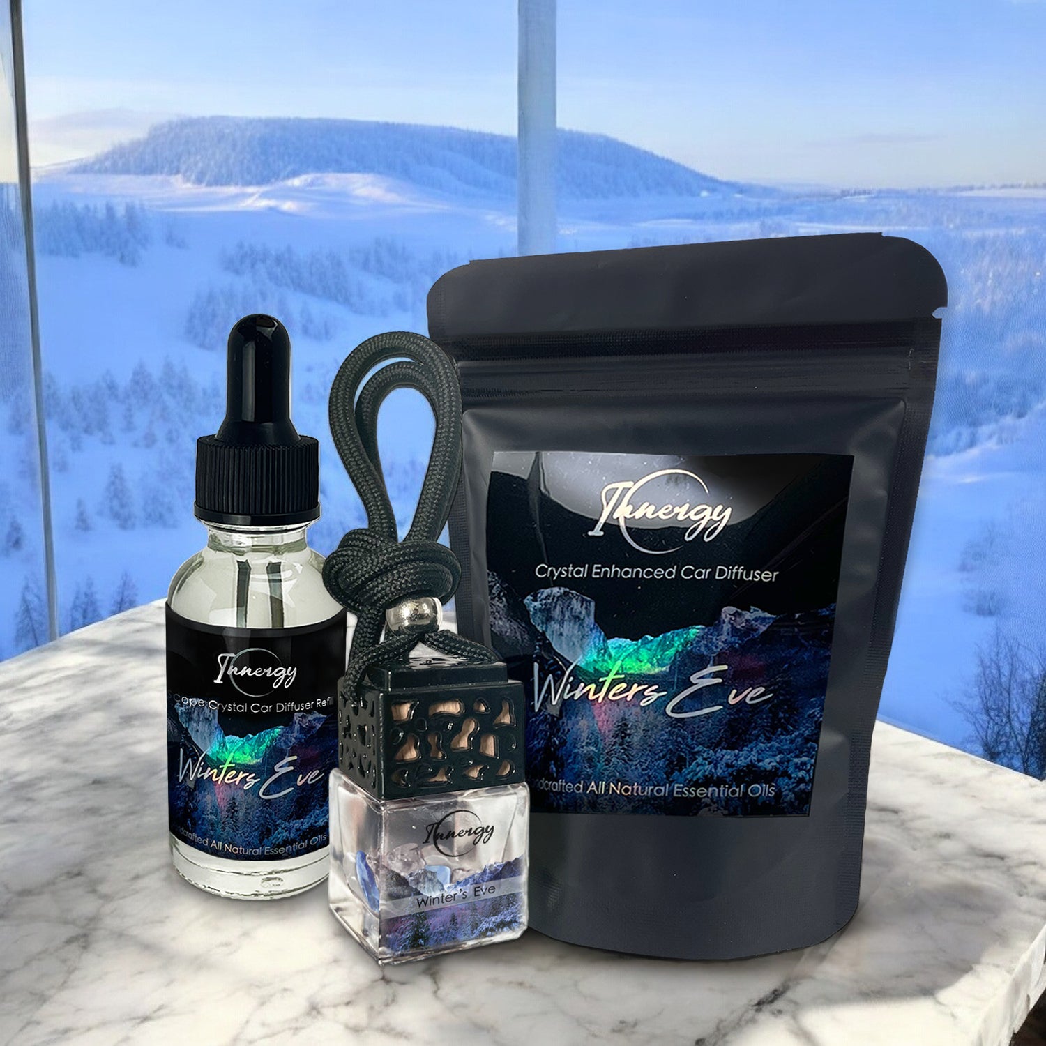 Limited Edition: Winters Eve Crystal-Enhanced Oil Diffuser, Car Air Freshener, 8ml - Tampa Home & Garden Store
