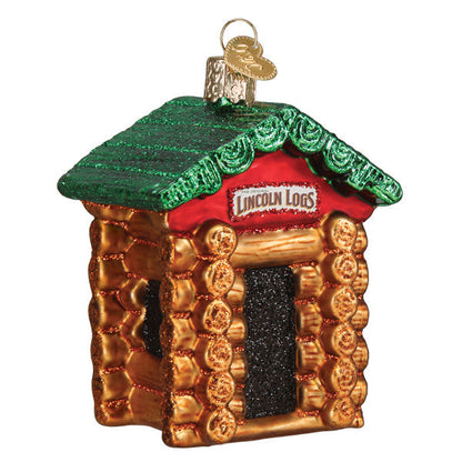 Lincoln Logs Glass Ornament - Tampa Home & Garden Store