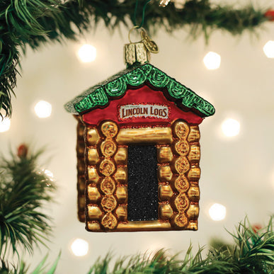 Lincoln Logs Glass Ornament - Tampa Home & Garden Store