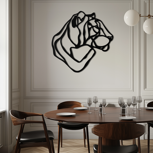 Line Lion Metal Wall Art - Modern Abstract Animal Decor- KAF264 - Tampa Home & Garden Store