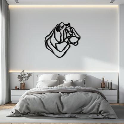 Line Lion Metal Wall Art - Modern Abstract Animal Decor- KAF264 - Tampa Home & Garden Store