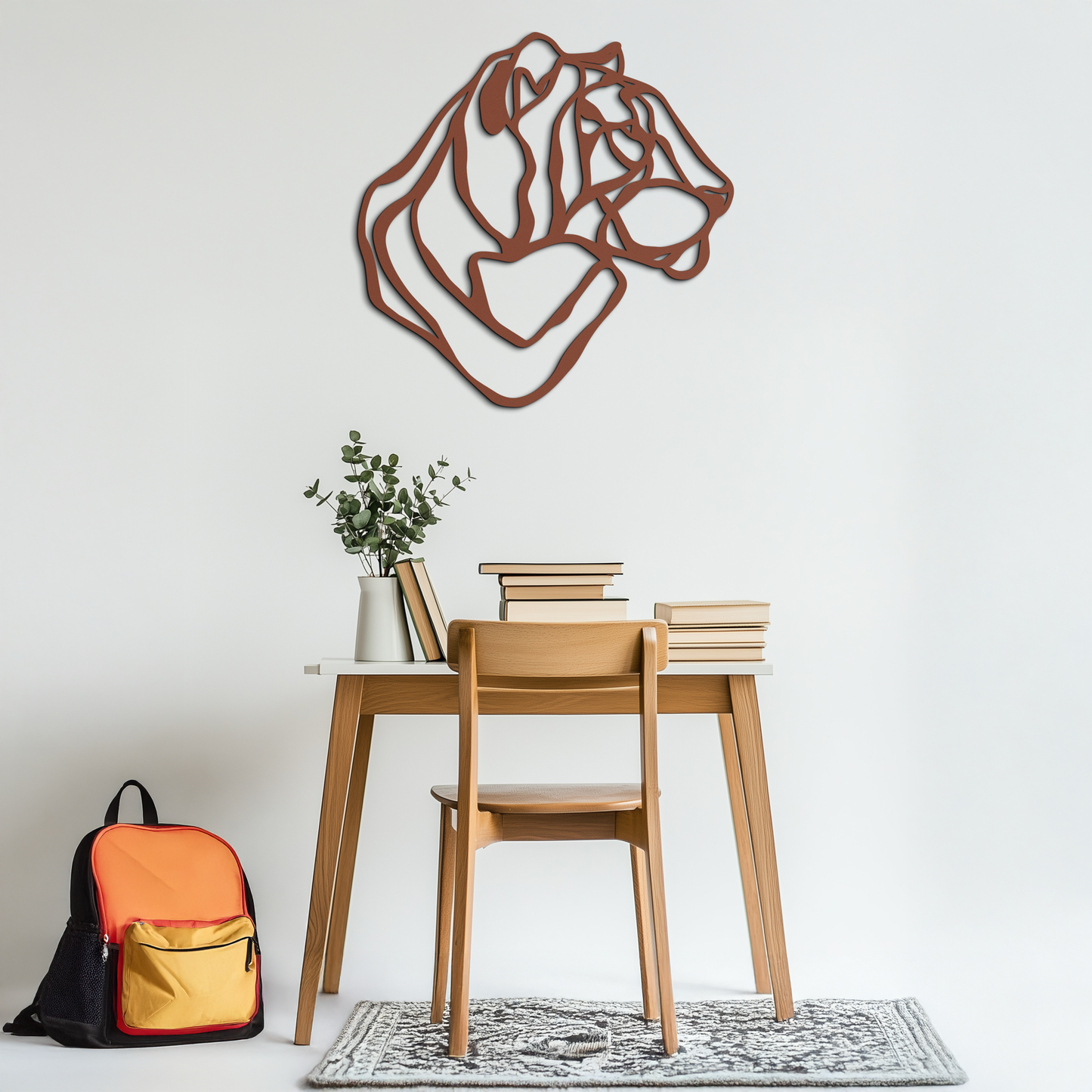 Line Lion Metal Wall Art - Modern Abstract Animal Decor- KAF264 - Tampa Home & Garden Store