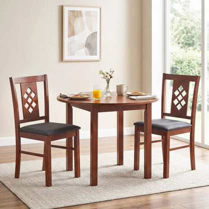 Upholstered Dining Chairs Set with Wood Frame