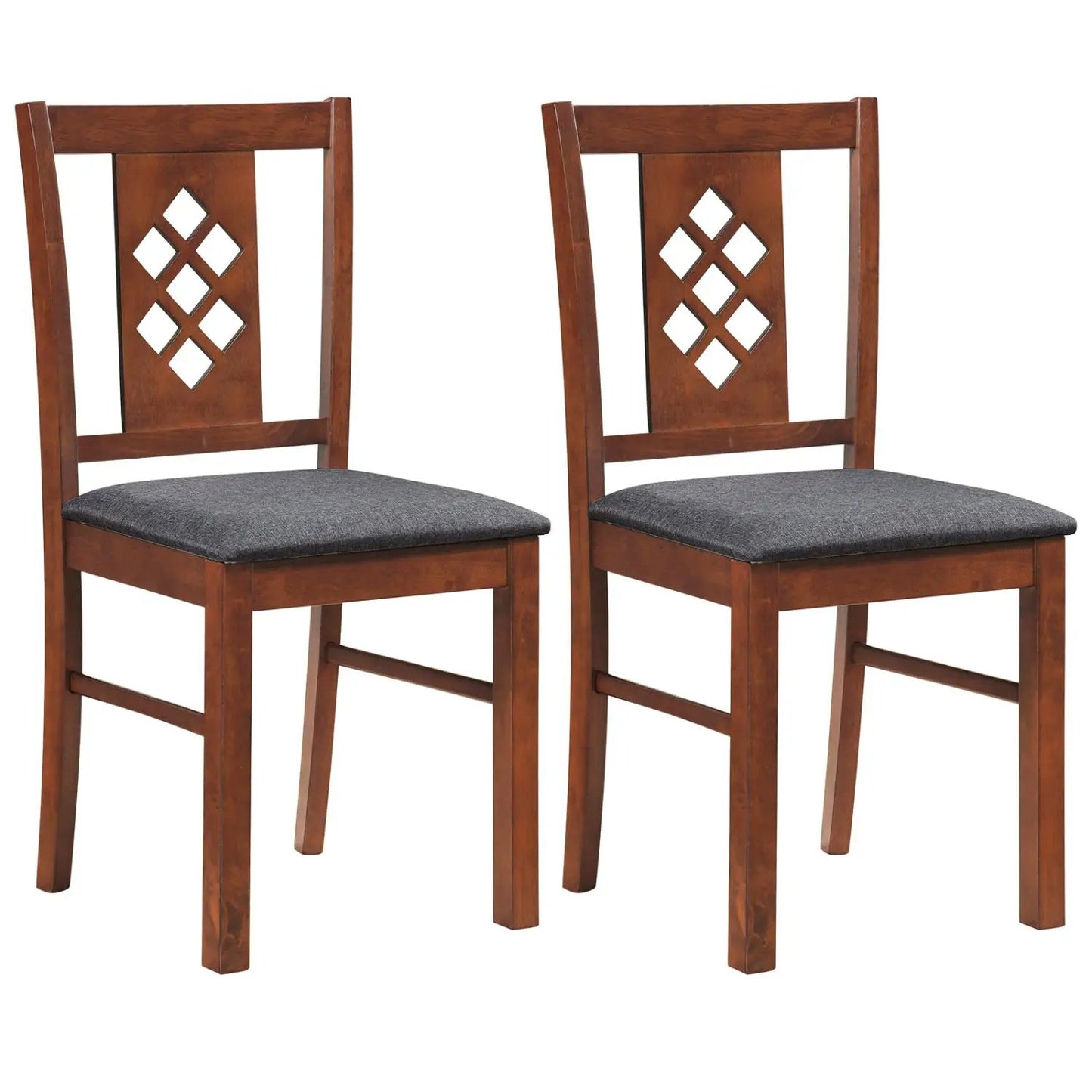 Upholstered Dining Chairs Set with Wood Frame