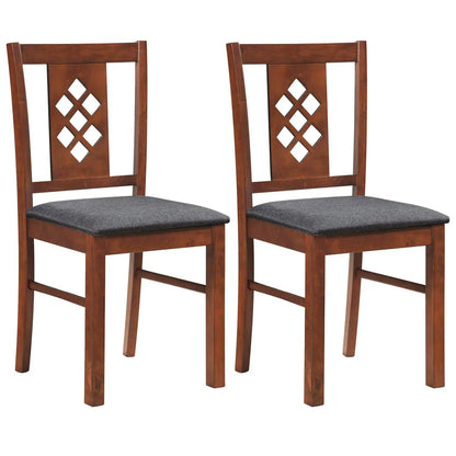 Upholstered Dining Chairs Set with Wood Frame