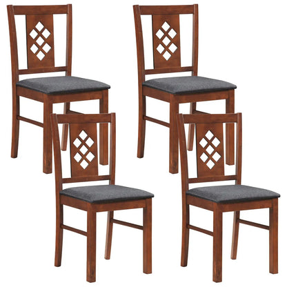 Upholstered Dining Chairs Set of 4 Wood Frame