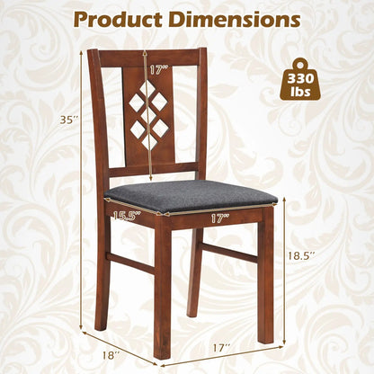 Upholstered Dining Chairs Set of 4 Wood Frame