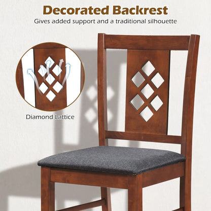 Upholstered Dining Chairs Set of 4 Wood Frame