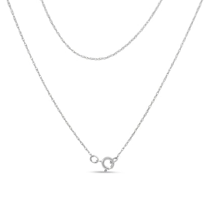 10K white gold necklace chain with a decorative double-ring clasp on Tampa Home & Garden Store