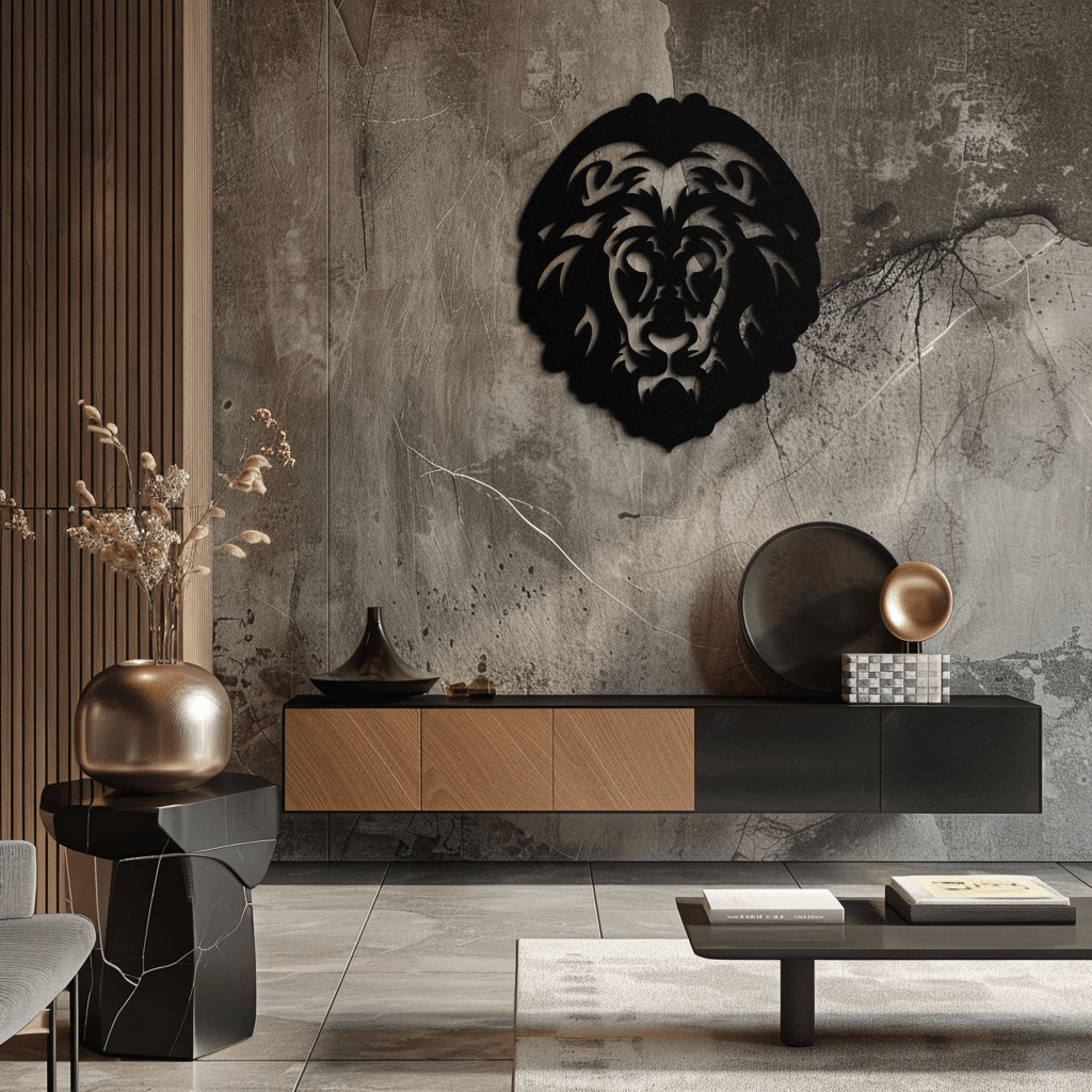 Lion Head Metal Wall Art - Steel Wall Decor for Home and Office - KAF003 - Tampa Home & Garden Store