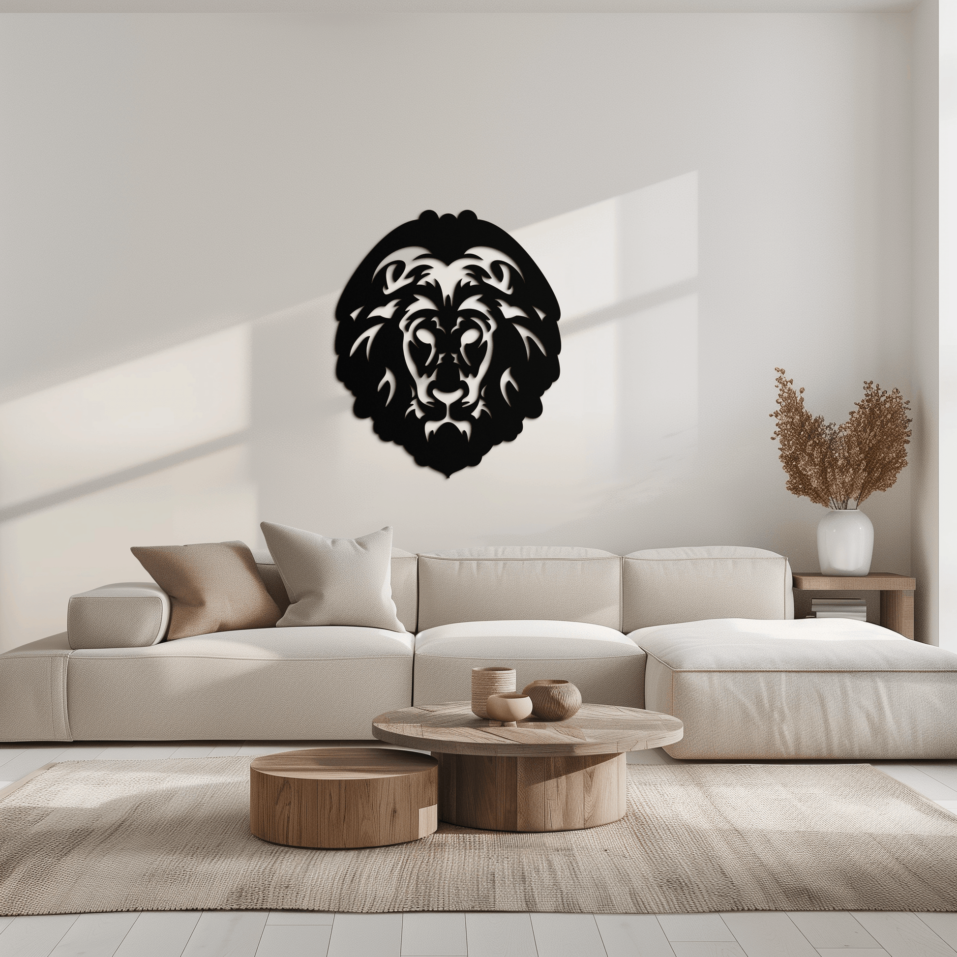 Lion Head Metal Wall Art - Steel Wall Decor for Home and Office - KAF003 - Tampa Home & Garden Store