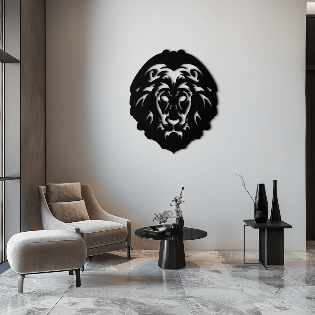 Lion Head Metal Wall Art - Steel Wall Decor for Home and Office - KAF003 - Tampa Home & Garden Store