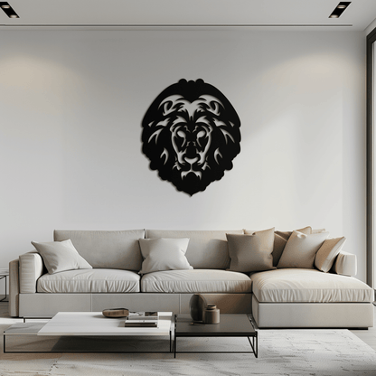 Lion Head Metal Wall Art - Steel Wall Decor for Home and Office - KAF003 - Tampa Home & Garden Store