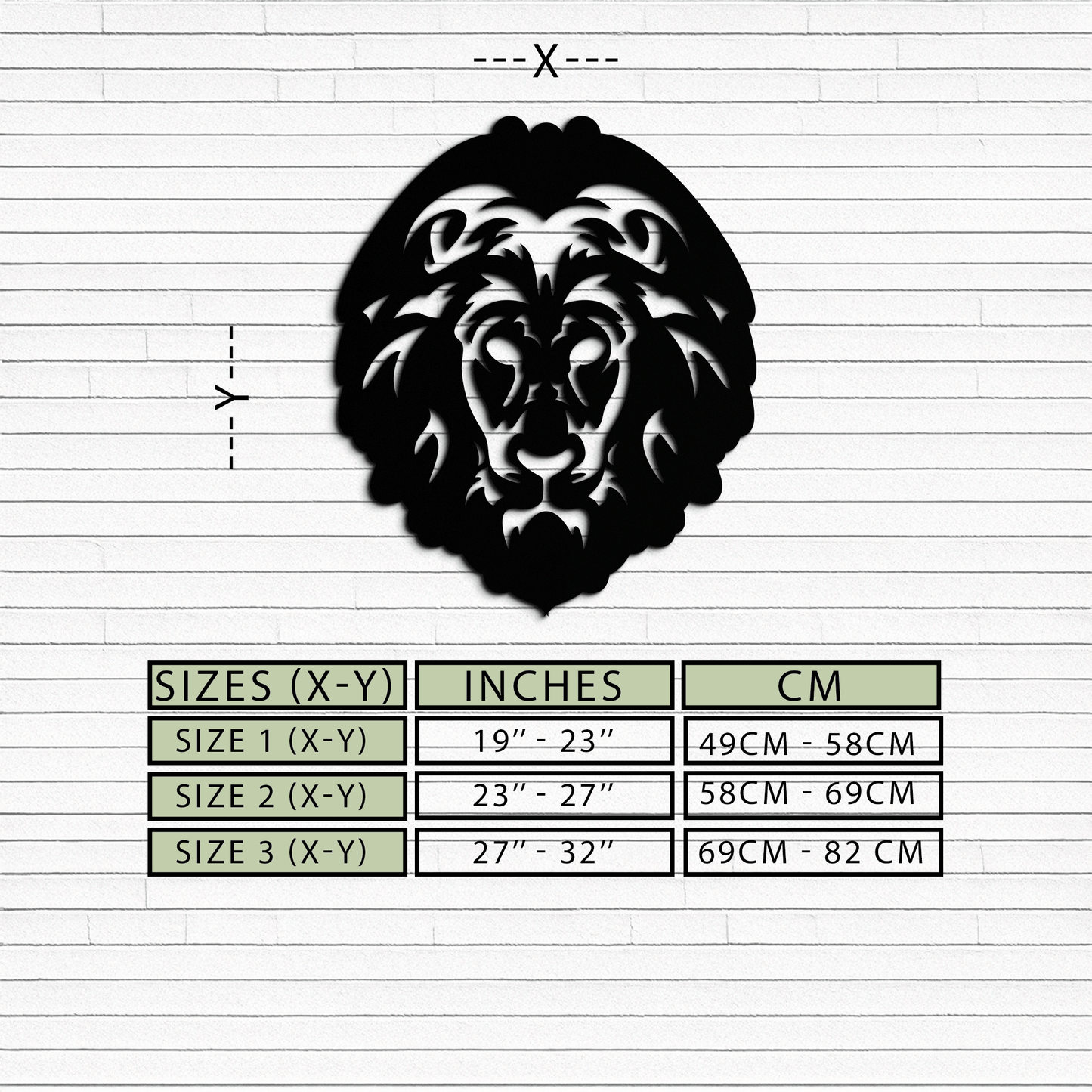 Lion Head Metal Wall Art - Steel Wall Decor for Home and Office - KAF003 - Tampa Home & Garden Store