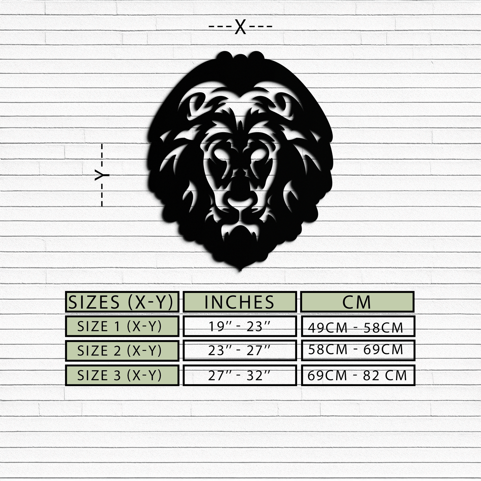 Lion Head Metal Wall Art - Steel Wall Decor for Home and Office - KAF003 - Tampa Home & Garden Store