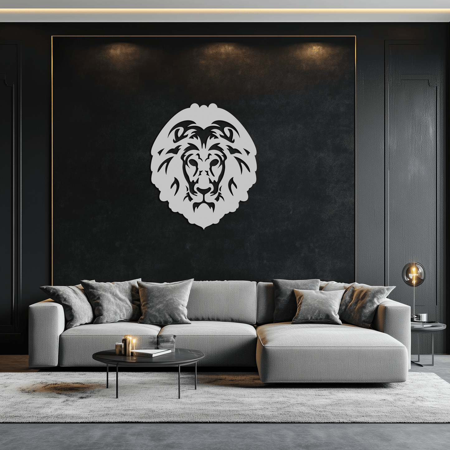 Lion Head Metal Wall Art - Steel Wall Decor for Home and Office - KAF003 - Tampa Home & Garden Store