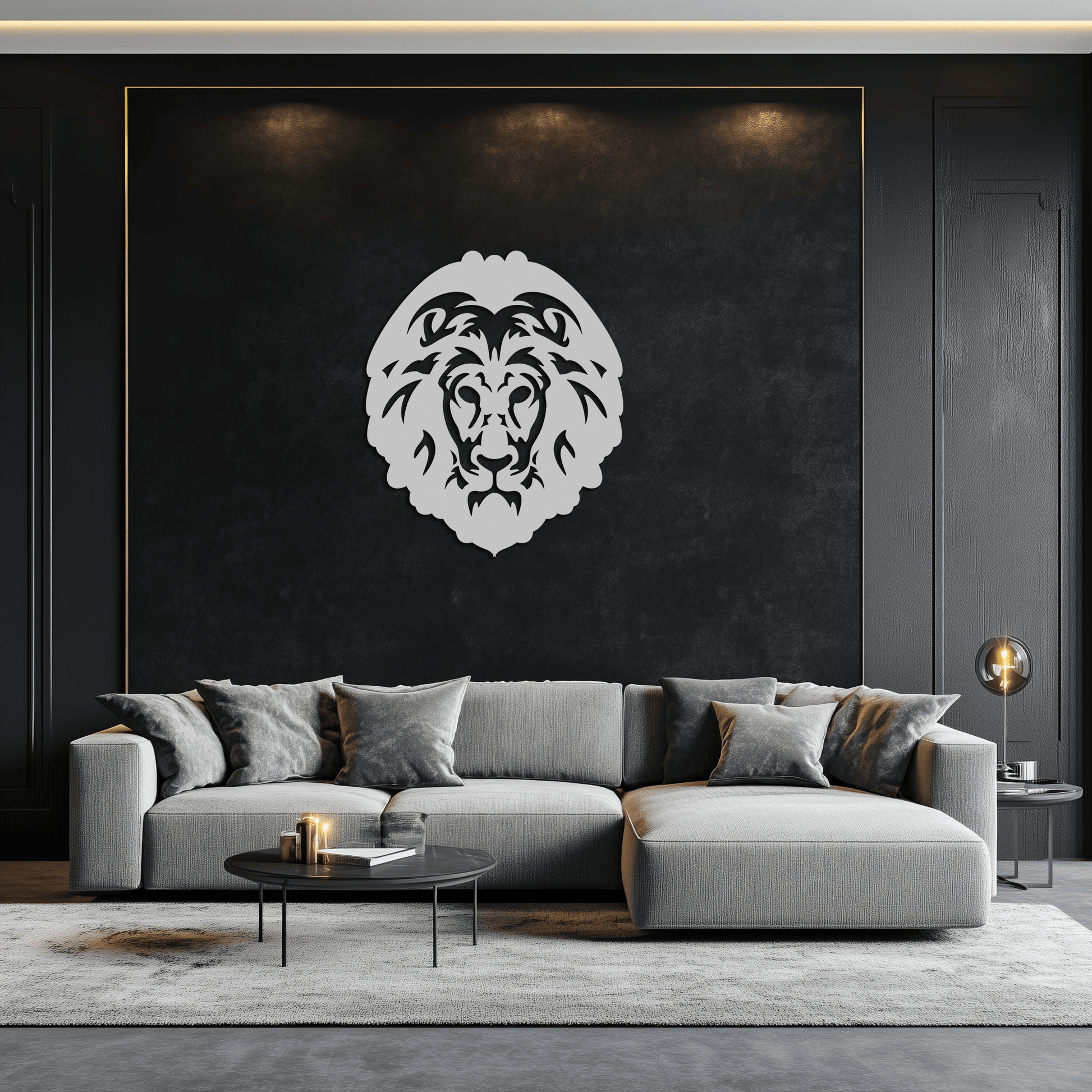 Lion Head Metal Wall Art - Steel Wall Decor for Home and Office - KAF003 - Tampa Home & Garden Store