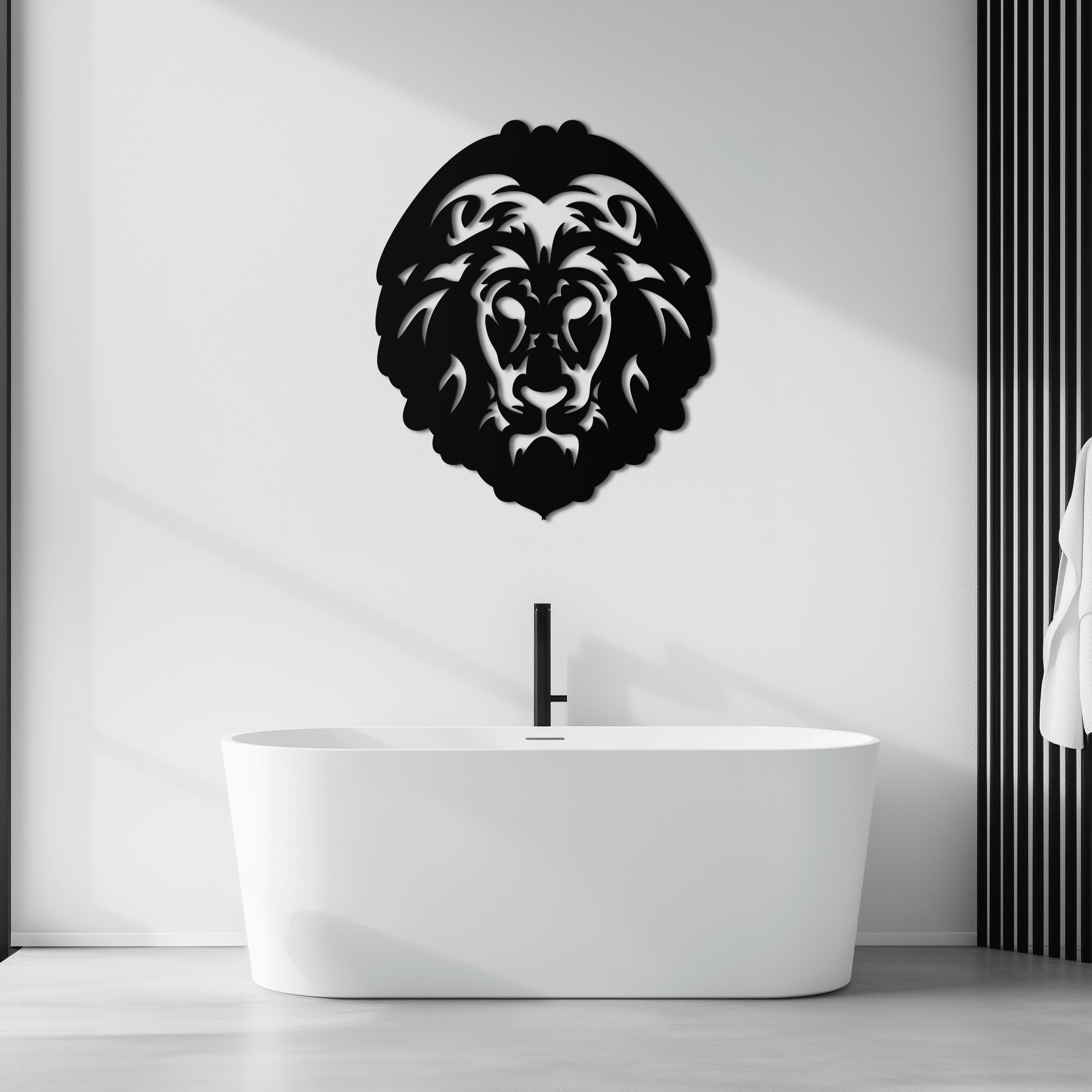 Lion Head Metal Wall Art - Steel Wall Decor for Home and Office - KAF003 - Tampa Home & Garden Store