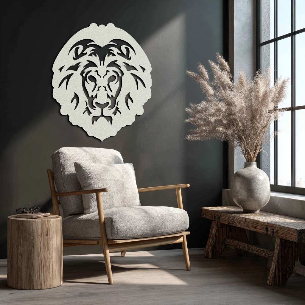 Lion Head Metal Wall Art - Steel Wall Decor for Home and Office - KAF003 - Tampa Home & Garden Store