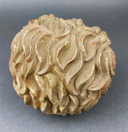 Lion Paper Weight or Office Sculpture/Figurine. Distressed Gold/Silver Lion Head. - Tampa Home & Garden Store