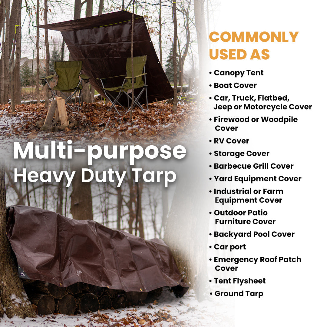 Super Heavy Duty Poly Tarp Cover Thick 16 Mil, 8 oz.