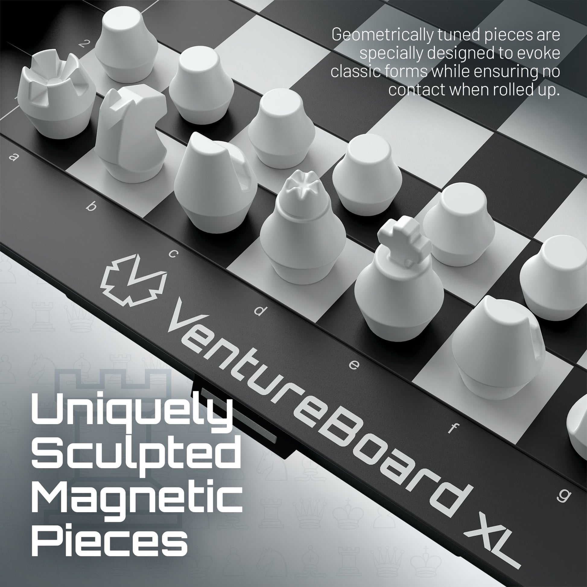 XL Chess chess set by VentureBoard with oversized white pieces on a black-and-white board on Tampa Home & Garden Store