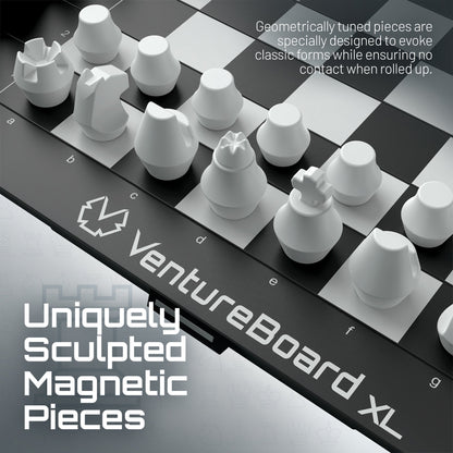 XL Chess chess set by VentureBoard with oversized white pieces on a black-and-white board on Tampa Home & Garden Store