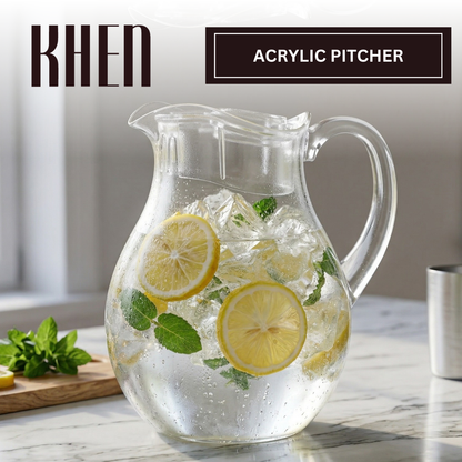 Acrylic Water Pitcher With Lid for Fridge