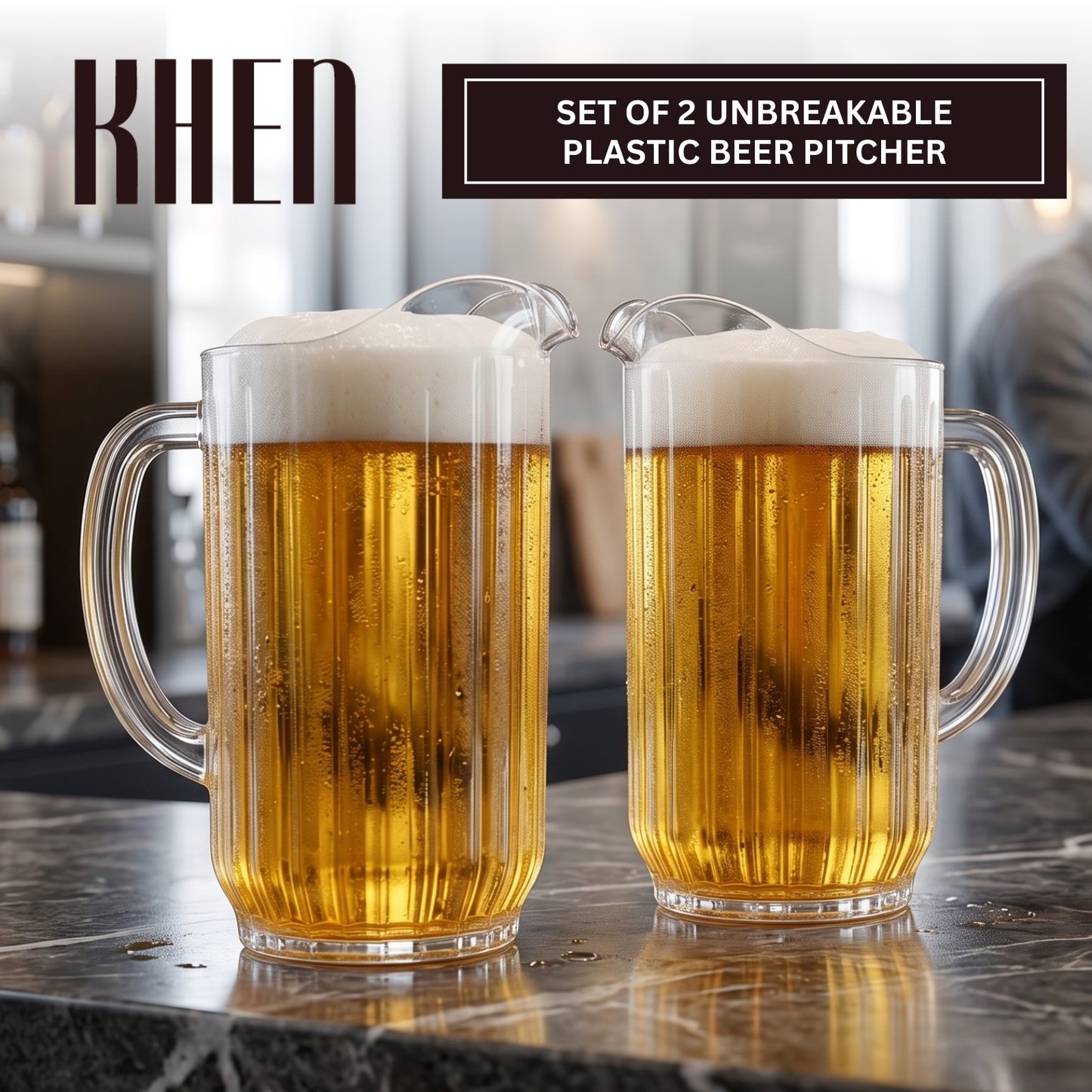 Barcelona Acrylic Beer Pitcher Set of Two