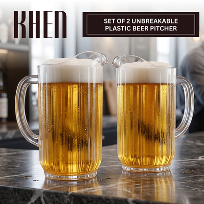 Barcelona Acrylic Beer Pitcher Set of Two