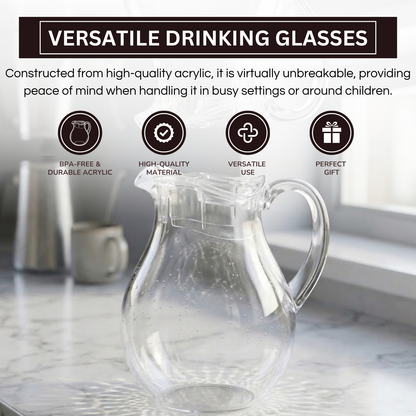 Acrylic Water Pitcher With Lid for Fridge