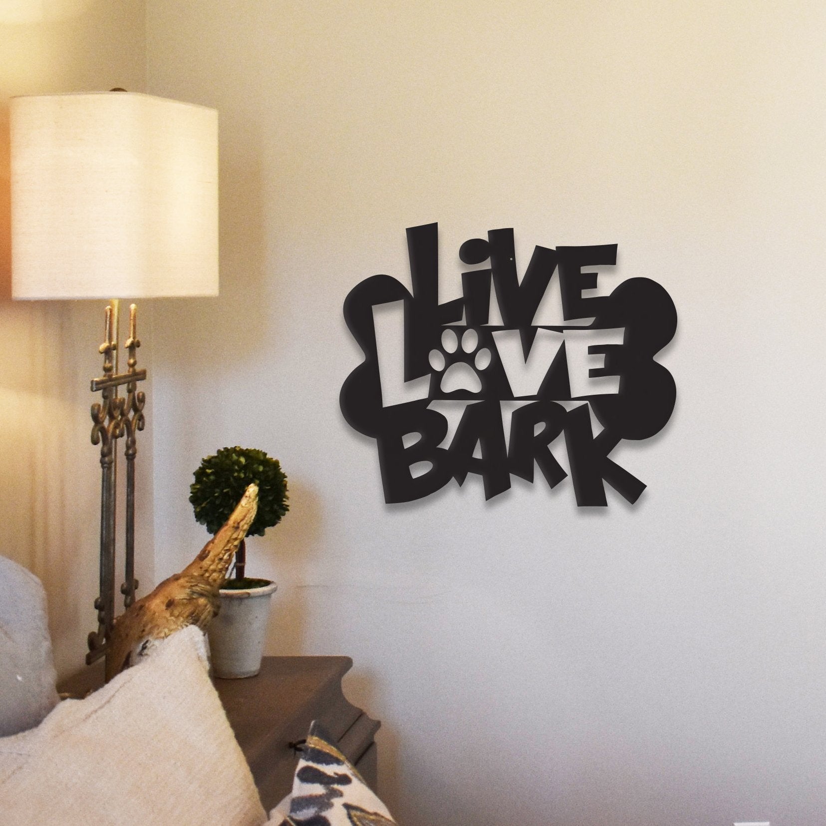 Live Love Bark - Metal Wall Art/Décor - Tampa Home & Garden Store