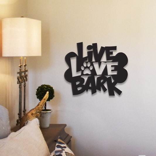 Live Love Bark - Metal Wall Art/Décor - Tampa Home & Garden Store