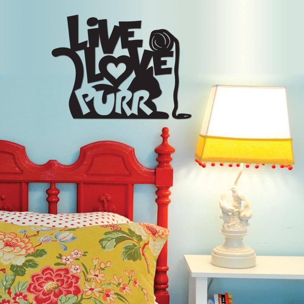 Live, Love, Purr - Metal Wall Art/Décor - Tampa Home & Garden Store