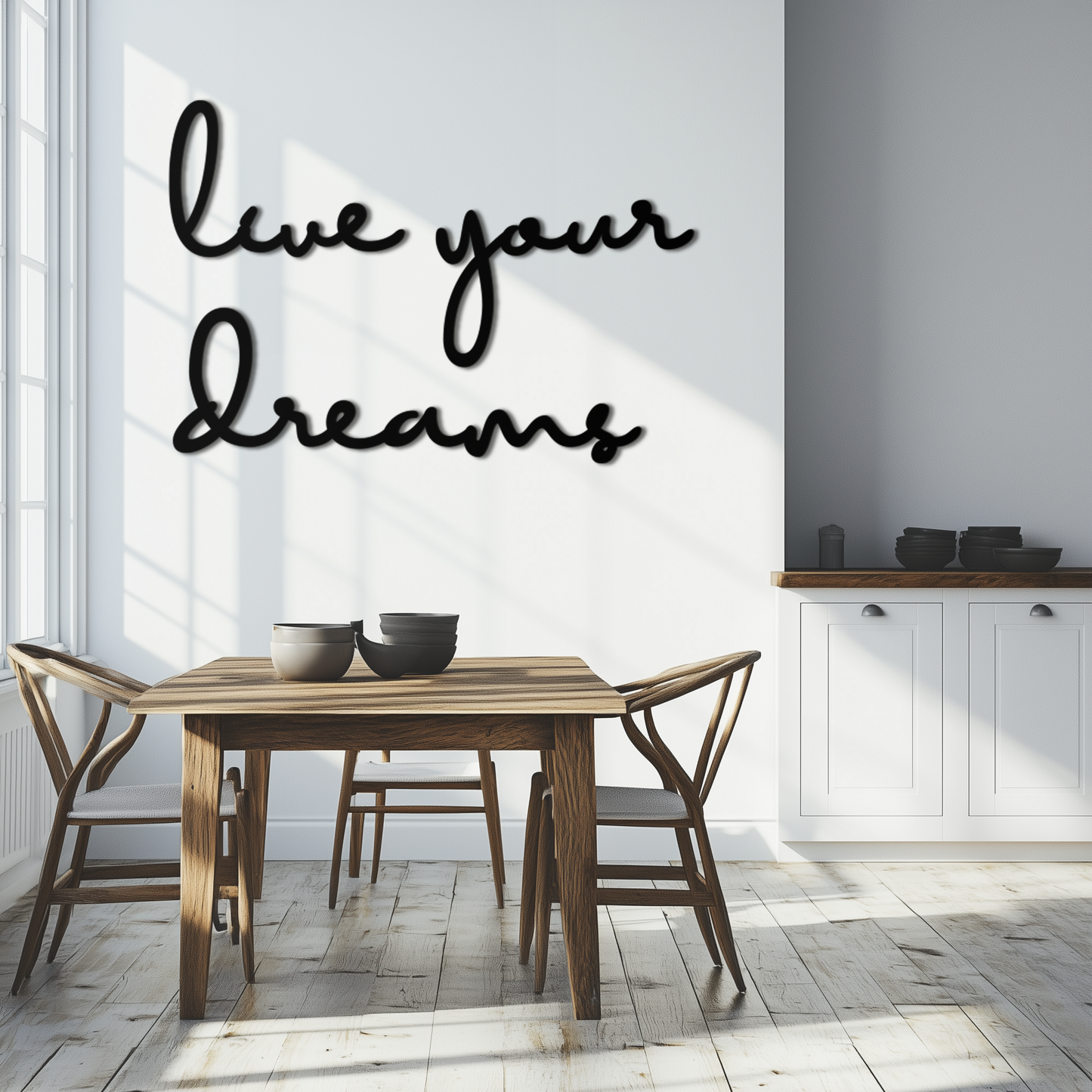 Live Your Dreams Metal Wall Art - Inspirational Script Wall Decor - KAF096 - Tampa Home & Garden Store