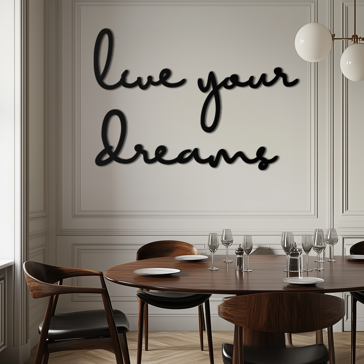 Live Your Dreams Metal Wall Art - Inspirational Script Wall Decor - KAF096 - Tampa Home & Garden Store