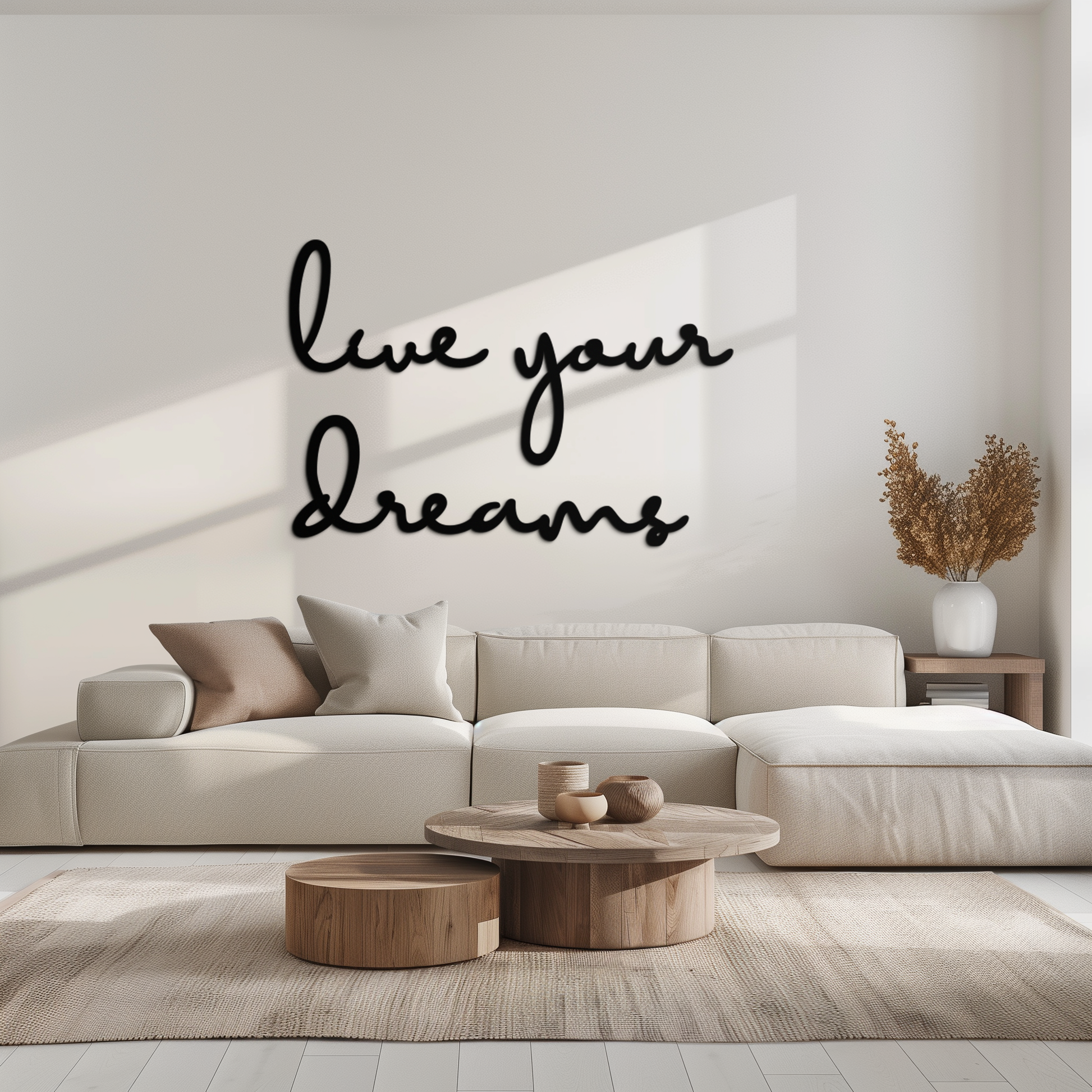 Live Your Dreams Metal Wall Art - Inspirational Script Wall Decor - KAF096 - Tampa Home & Garden Store