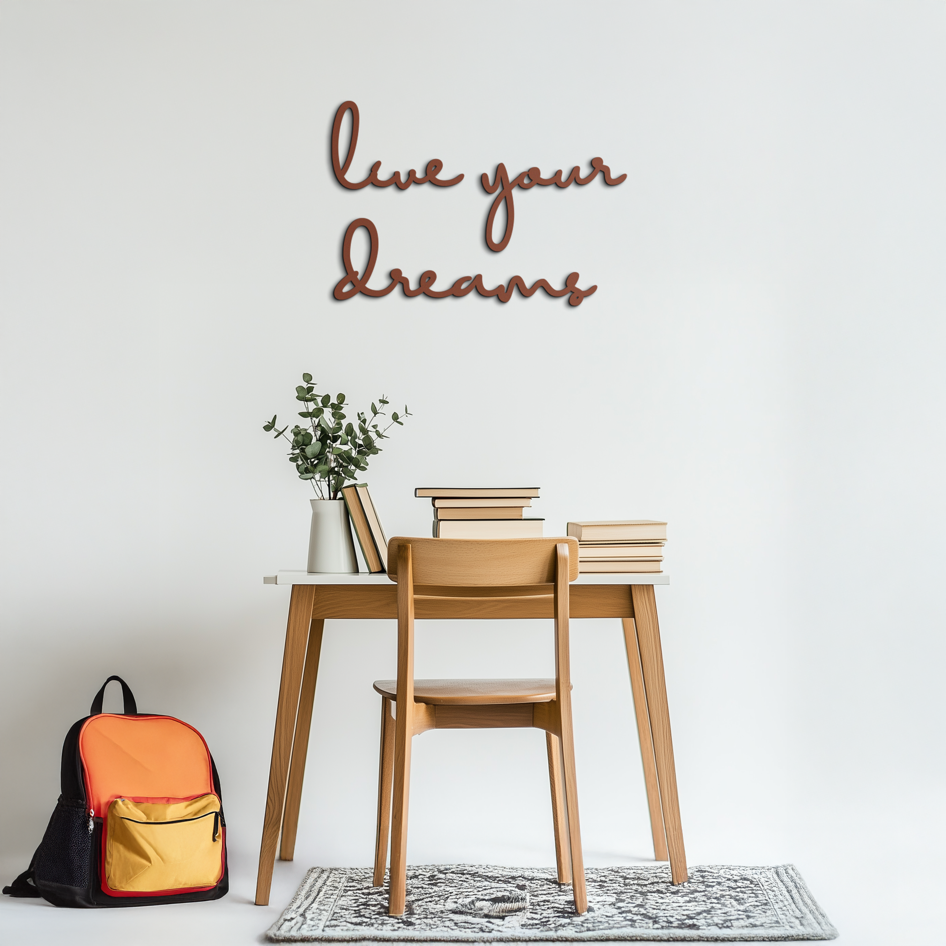 Live Your Dreams Metal Wall Art - Inspirational Script Wall Decor - KAF096 - Tampa Home & Garden Store