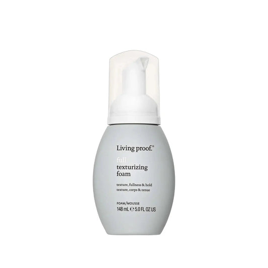 Living Proof full texturizing foam bottle, gray container with white pump, 5 oz on Tampa Home & Garden Store