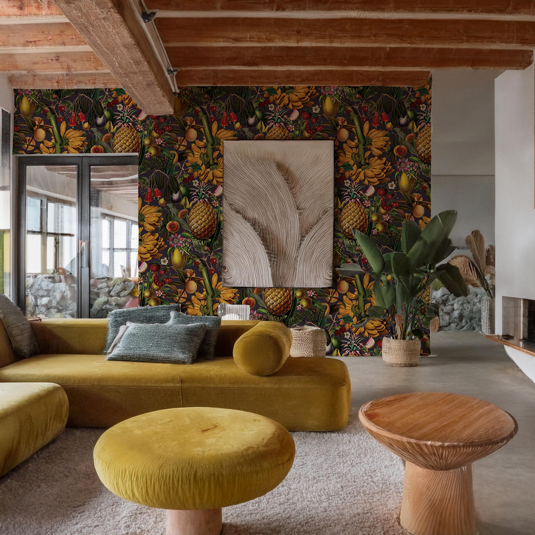 Papel pintado de fruta jugosa, ciruela
