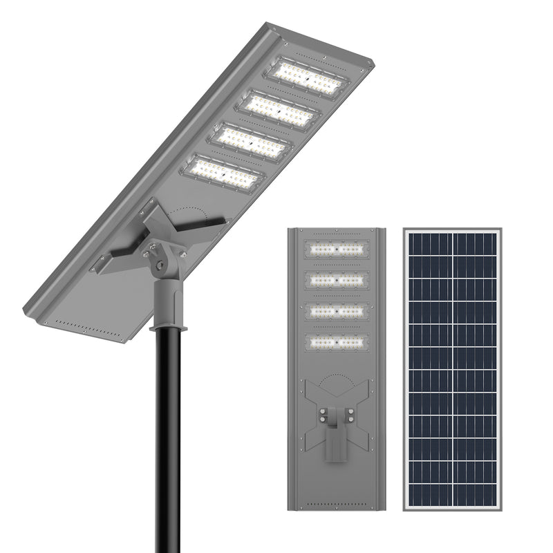 Farola solar comercial de 100 W, 150 W y 200 W - Permanece encendida 