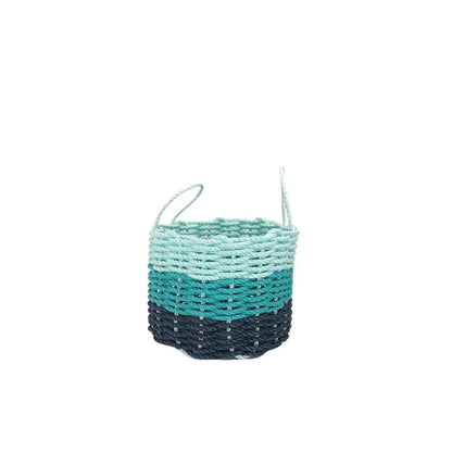 Cesta de Almacenamiento de Cuerda de Langosta Azul Marino, Verde Azulado, Verde Mar