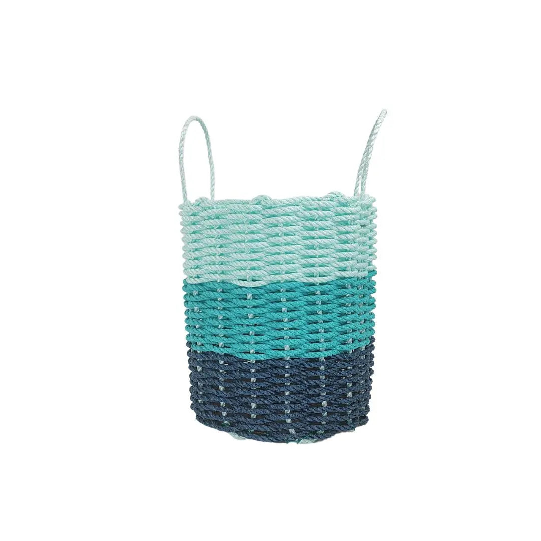 Cesta de Almacenamiento de Cuerda de Langosta Azul Marino, Verde Azulado, Verde Mar