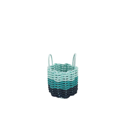 Cesta de Almacenamiento de Cuerda de Langosta Azul Marino, Verde Azulado, Verde Mar