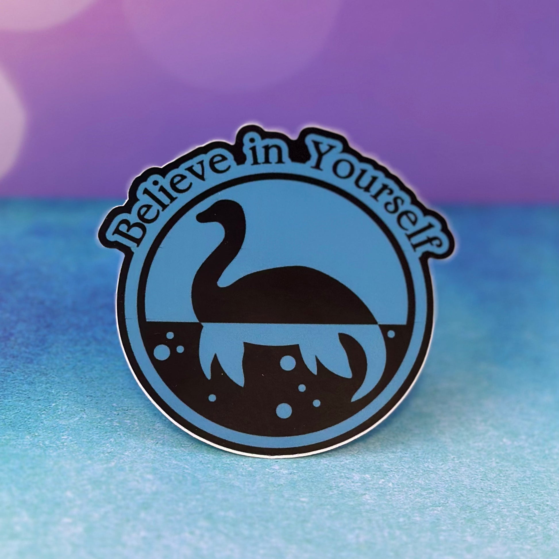 Loch Ness Monster Silhouette "Believe in Yourself" 3" Sticker - Tampa Home & Garden Store