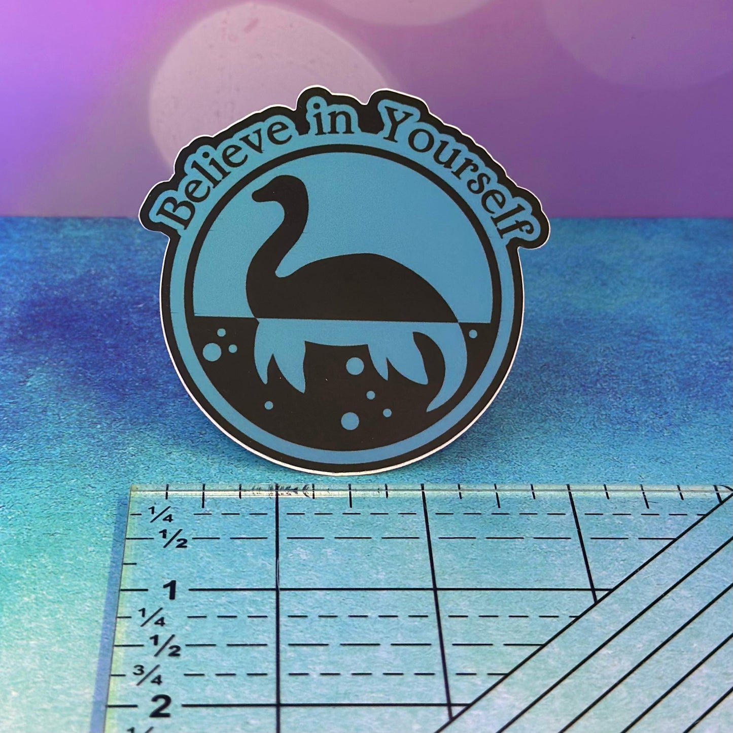 Loch Ness Monster Silhouette "Believe in Yourself" 3" Sticker - Tampa Home & Garden Store