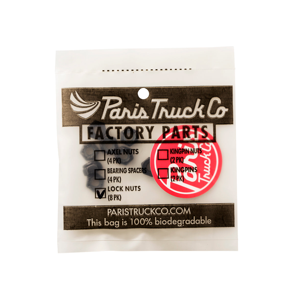 Paris Hardware Lock Nuts 8pk skateboard small parts by Paris Truck Co on Tampa Home & Garden Store