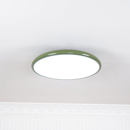 Orbitra flush mount LED light with swivel arm olive green rim white diffuser Moktan Sabai on Tampa Home & Garden Store
